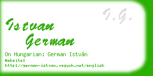 istvan german business card